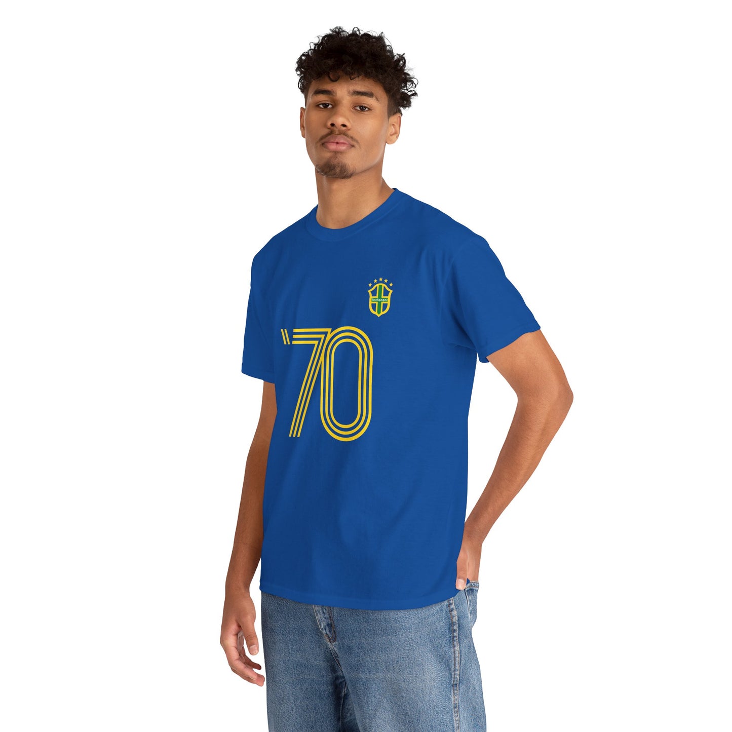 T-shirt foot vintage rétro Brésil 1970