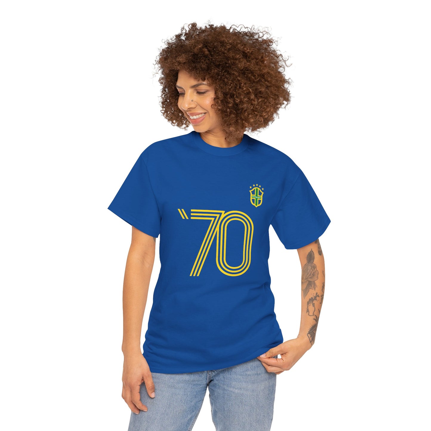 T-shirt foot vintage rétro Brésil 1970