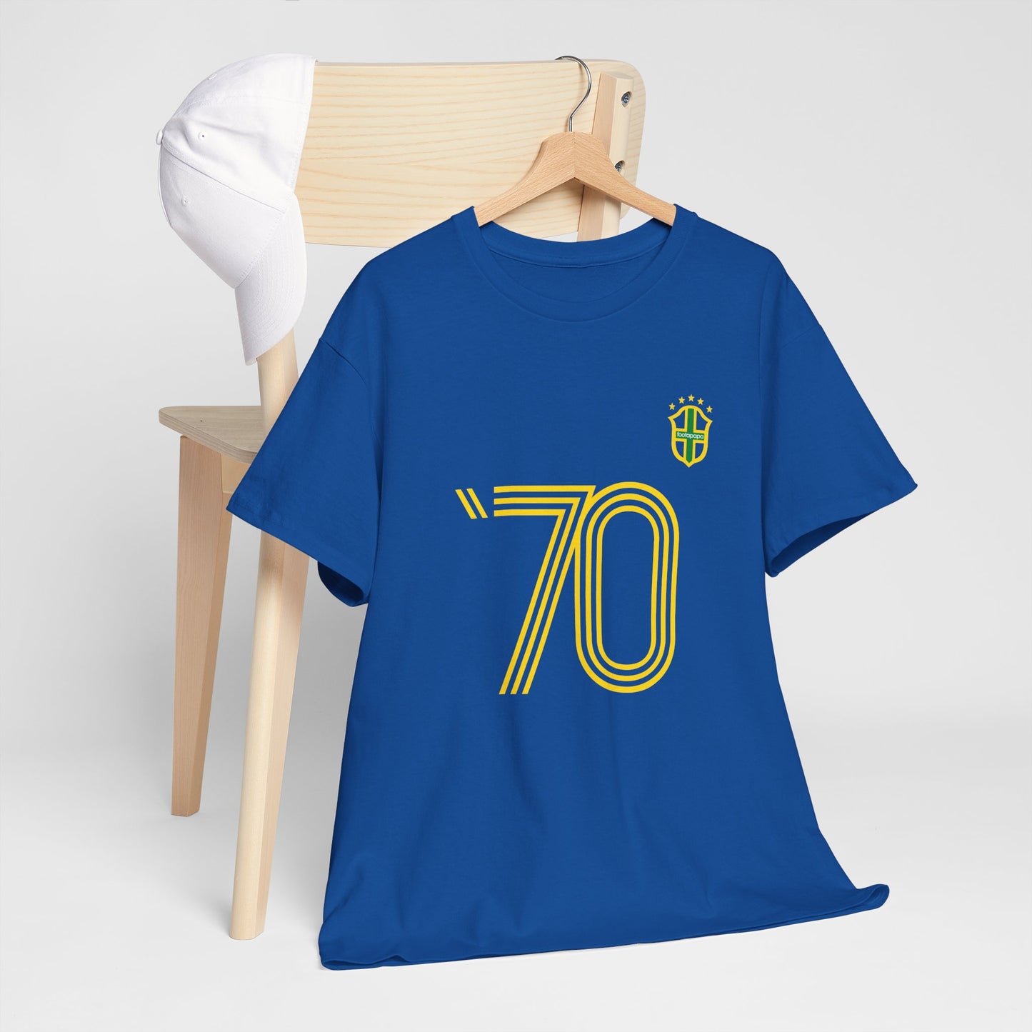 T-shirt foot vintage rétro Brésil 1970
