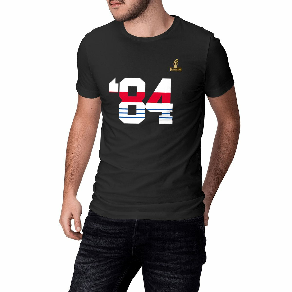 t-shirt France 1984 noir