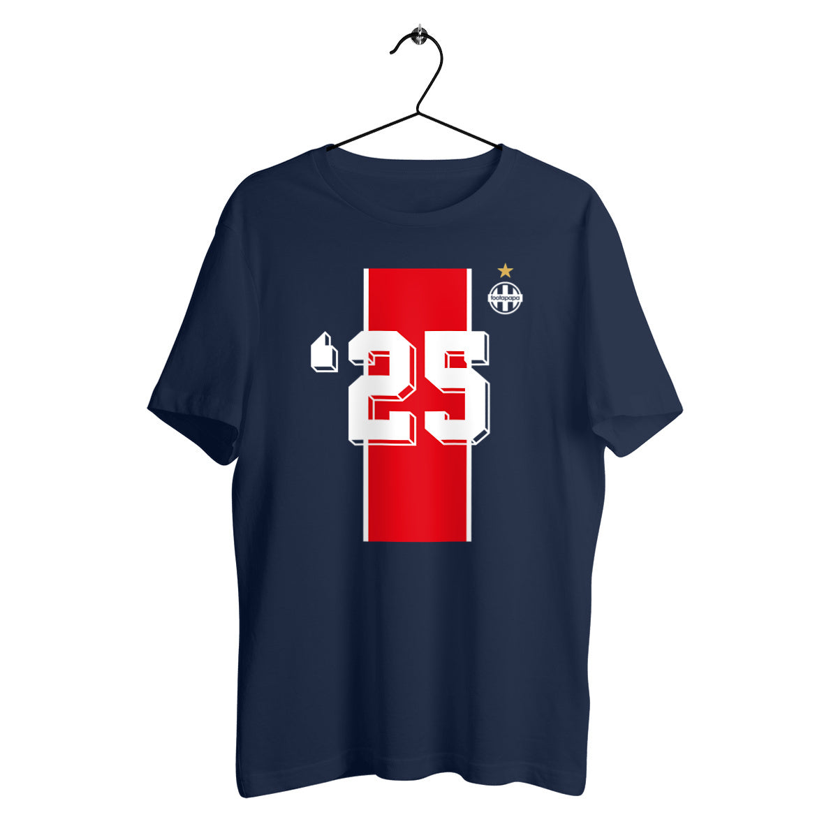 T-shirt PSG champion d'Europe 2025 étoile dorée logo rond